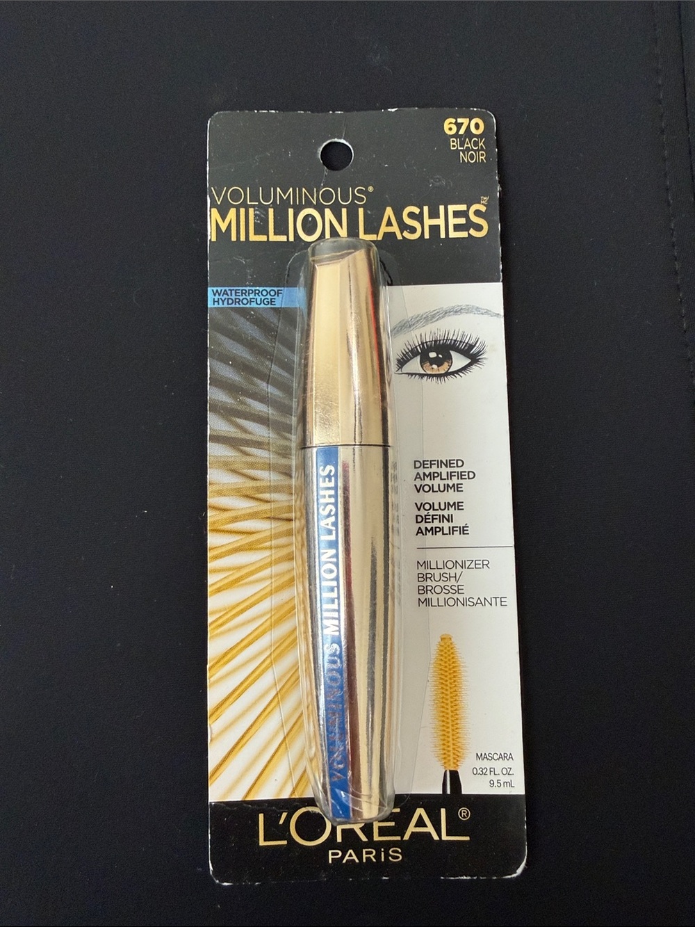 NWT L'Oréal Voluminous Million Lashes Mascara - Black (670) waterproof